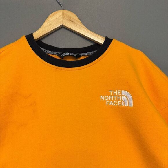 The North Face Men’s Rage Orange Crewneck Sweater Size Medium Cotton Blend - Picture 7 of 15